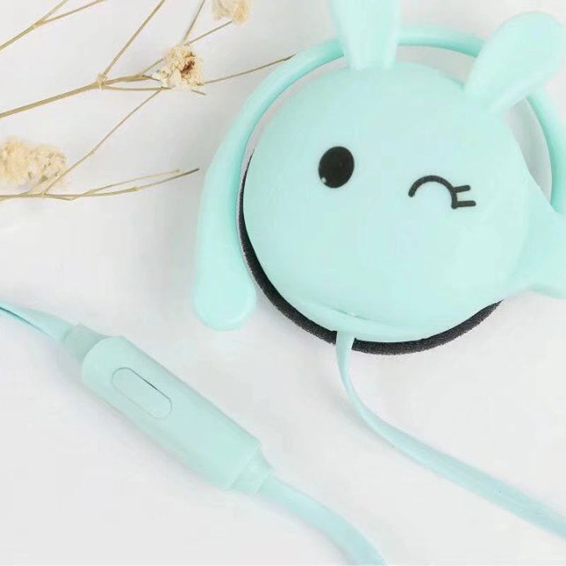 Cartoon sport hanging ear headphones