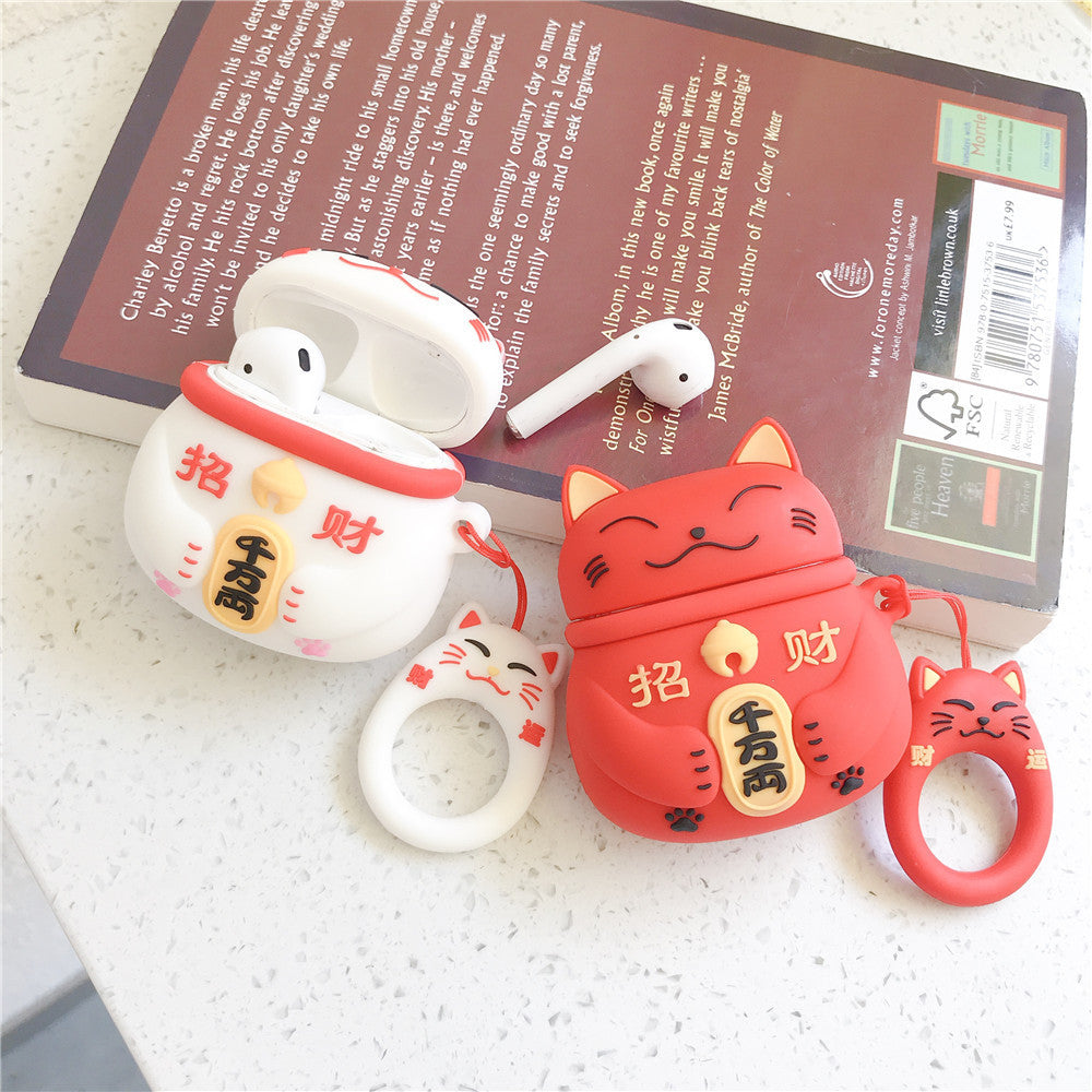 Lucky cat headphones set